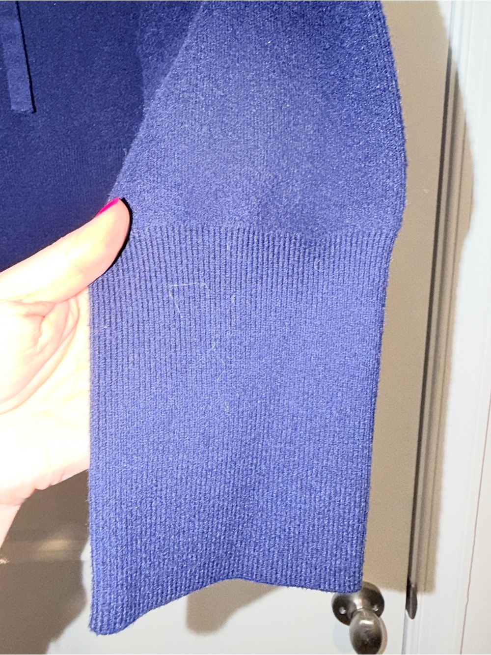 a new day, Navy Knit Hoodie and Pencil Skirt Set, Hoodie M & Skirt L - Picture 6 of 11